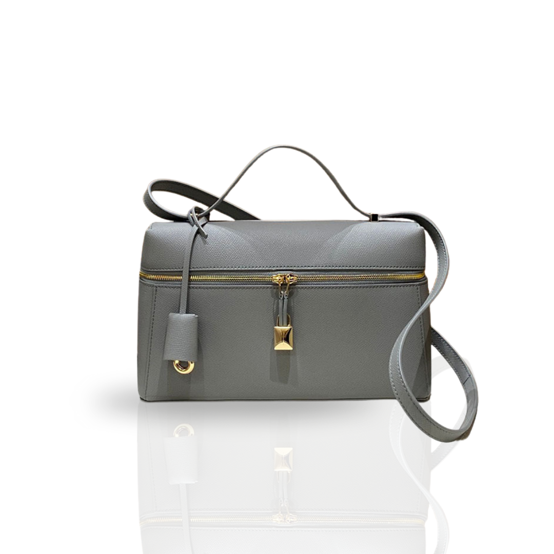 LOUI GREY 27 IN TEXTURED LEATHER