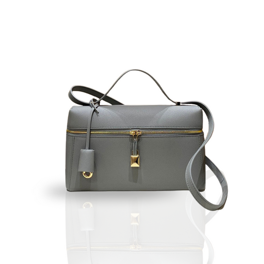 LOUI GREY 27 IN TEXTURED LEATHER